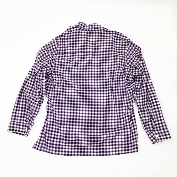 Tommy Bahama Shirt Blouse Woman's XL Blue Checkered - Picture 5 of 7